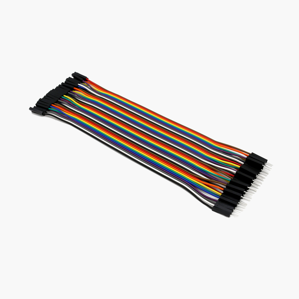 Antrader 6 x 40pcs 3.94 Length Multicolored Dupont Jumper Wires 40pin M to F Robot Ribbon Cables Kit for DIY Raspberry Arduino 