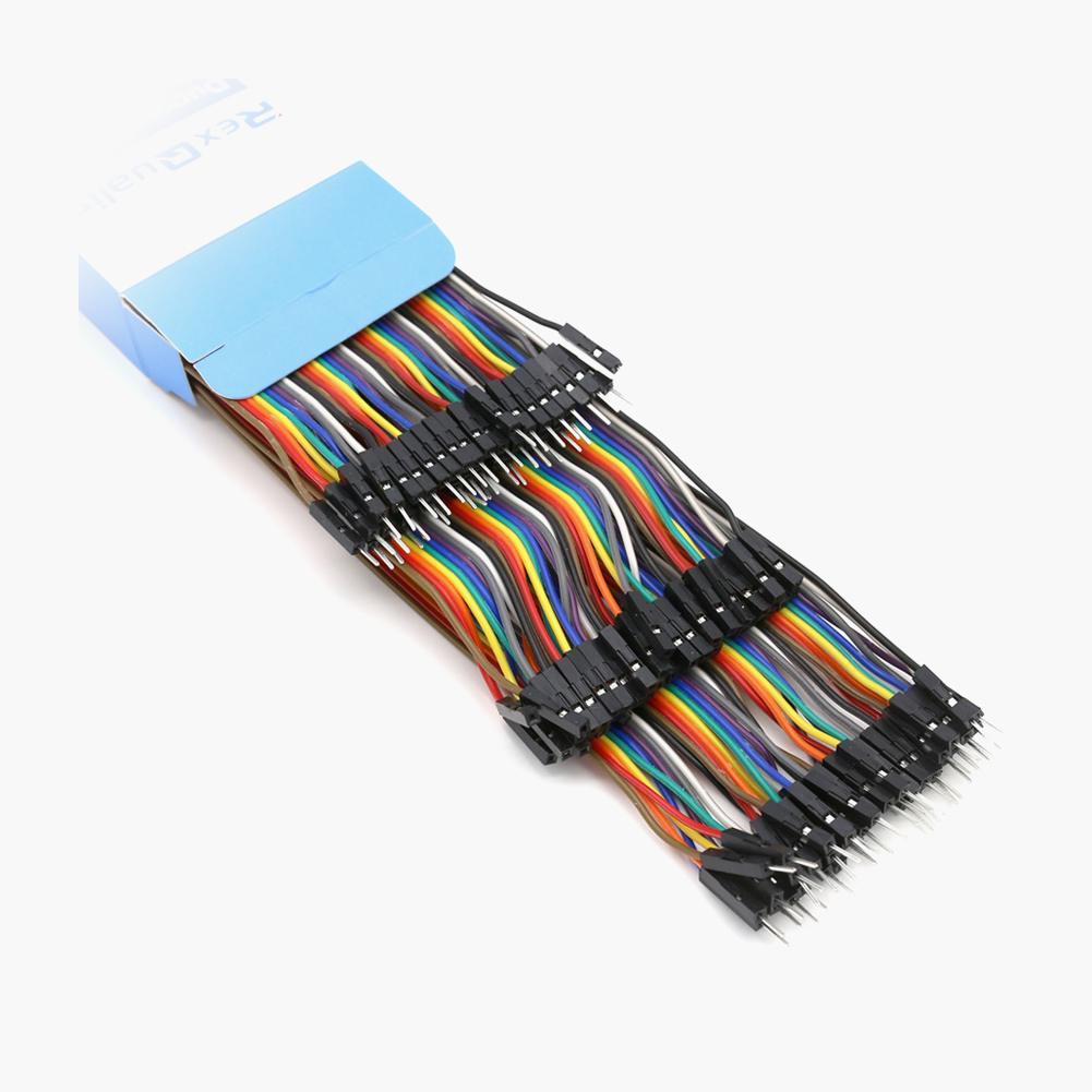 Chanzon 40 unids 3.9 in macho a macho jefe puente cable Dupont cable  conector de línea 40 pin multicolor sin soldadura para Arduino Raspberry pi