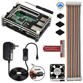 REXQualis Raspberry Pi 3 Case with Fan and Heatsinks, Power Supply - Not Fit For 3 B+ Rexqualis Industries,Ingenious & fun DIY and kits